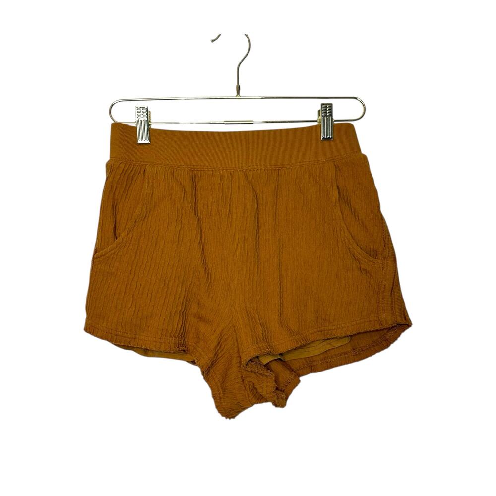 Free People Movement Shorts Women S Tan‎ Brown Gold Lightweight Lined